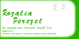 rozalia perczel business card